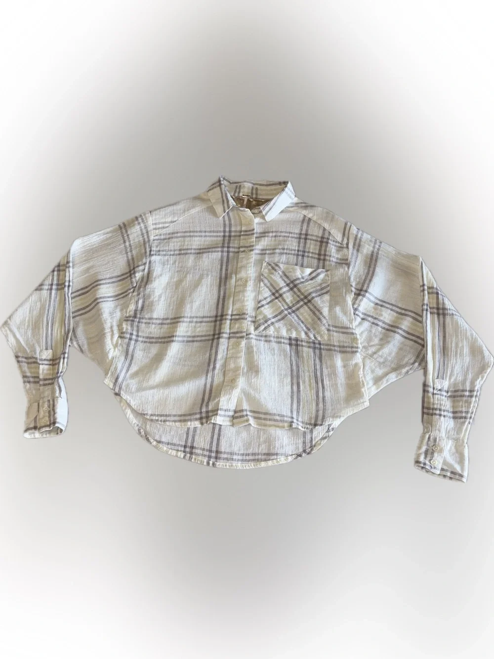 NWOT Free People Paradise Garden Cropped Cutie Button Up Shirt - Picture 3 of 9